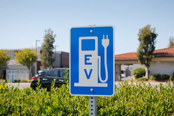 Parking for EV charging sign 433370241