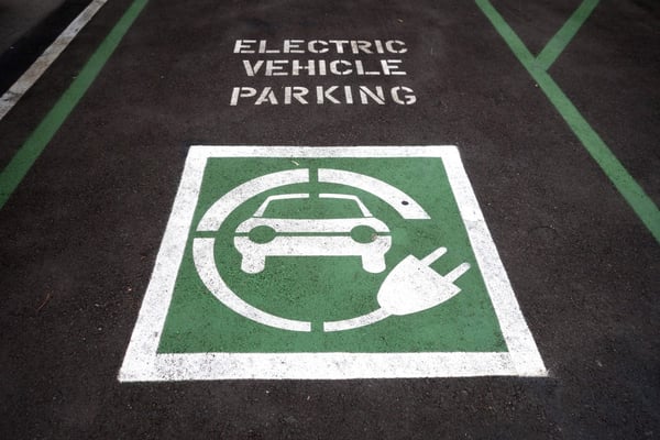 electric vehicle parking only printed on pavement 90217775
